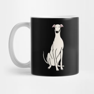 Cute White Greyhound Mug